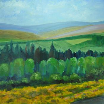 제목이 "paysage du Morvan 1"인 미술작품 Philip Moreau로, 원작, 기름