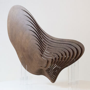 Design intitulée "pearl / lamp" par Yannick Hervy (goin2), Œuvre d'art originale, Bois