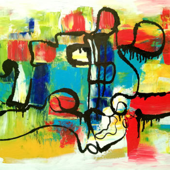 Painting titled "Abstract to cry, th…" by Oxana Kolyagina, Original Artwork, Acrylic