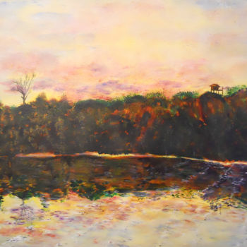 Schilderij getiteld "the-view-from-the-b…" door David Callahan, Origineel Kunstwerk, Acryl