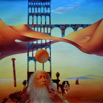 Peinture intitulée "Rêveur" par Valeriy Kot, Œuvre d'art originale, Huile