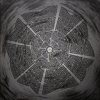 绘画 标题为“Nuances tribal” 由Jonathan Pradillon, 原创艺术品, 丙烯 安装在木质担架架上