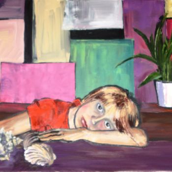 Painting titled "L'Ennui" by Ludmila Ternano Dolgova, Original Artwork, Oil