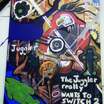Painting titled "Juggler wants to sw…" by Broken Vulture Art, Original Artwork