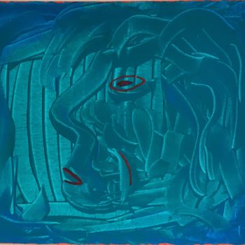 Peinture intitulée "my friend ... le râ…" par Paul Yves Poumay, Œuvre d'art originale, Acrylique
