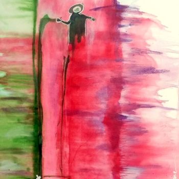 Peinture intitulée "tout-en-haut-de-l'e…" par Mysane, Œuvre d'art originale, Autre