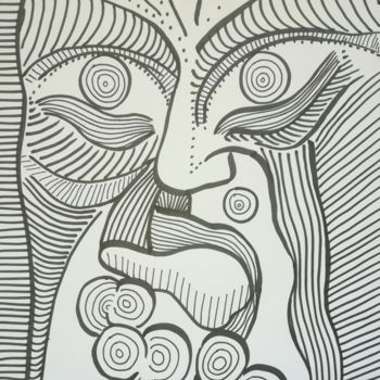 Zeichnungen mit dem Titel "Confused - Nine Eur…" von Pertti Matikainen, Original-Kunstwerk, Marker