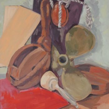 Peinture intitulée "Vie Silencieuse mar…" par Chéker, Œuvre d'art originale, Huile Monté sur Châssis en bois