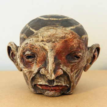 Sculpture intitulée "Reliques Tribales :…" par Jérôme Oudot "Trëz", Œuvre d'art originale, Argile
