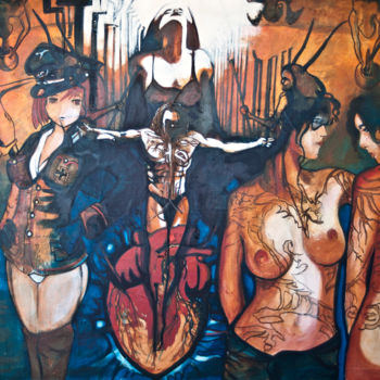 Painting titled "About yourself" by Cesar Aguilar (Raçe), Original Artwork, Acrylic