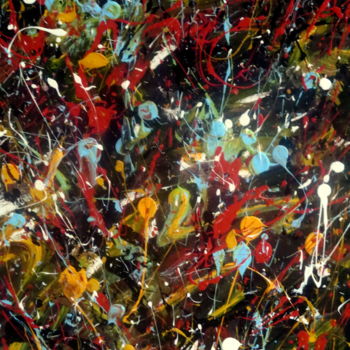 Peinture intitulée "antagonistic-discus…" par Marianne Charlotte Mylonas-Svikovsky (Marlo), Œuvre d'art originale, Acrylique
