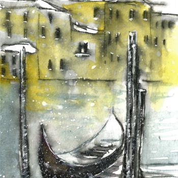 Pittura intitolato "Italy. Venetian can…" da Natalja Picugina, Opera d'arte originale, Acquarello
