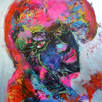 Peinture intitulée "Human / Instant pré…" par Lucie Rydlova, Œuvre d'art originale, Acrylique
