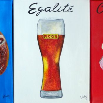 Peinture intitulée "Liberté, Egalité, C…" par Bernard Niobey, Œuvre d'art originale, Acrylique
