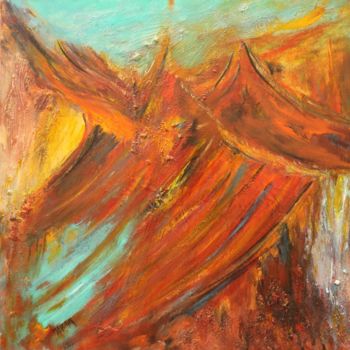 Peinture intitulée ""EVASION ASIE"" par Renée Marcinek, Œuvre d'art originale, Acrylique