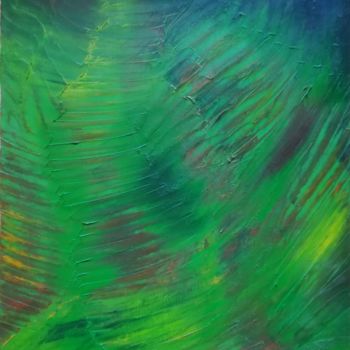 Schilderij getiteld "Pure Green" door Pertti Matikainen, Origineel Kunstwerk, Olie