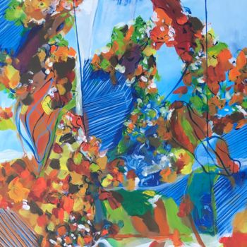 Ζωγραφική με τίτλο "Back to the Tropics" από Sebastian Olivier Burckhardt, Αυθεντικά έργα τέχνης, Ακρυλικό