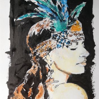 Painting titled "Victoria At Night" by Dominique Dève, Original Artwork, Acrylic