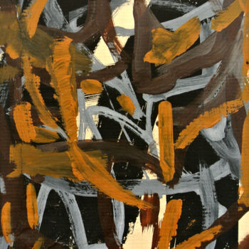 Peinture intitulée "Fouillis N°3" par Alain Lamy, Œuvre d'art originale, Gouache