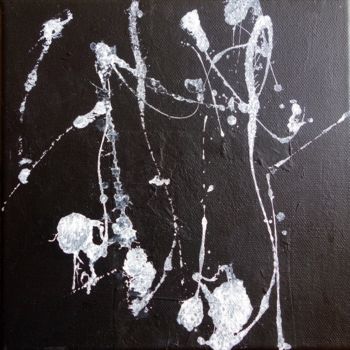 Painting titled "À tête perdue 30x30…" by Christine Membrez, Original Artwork