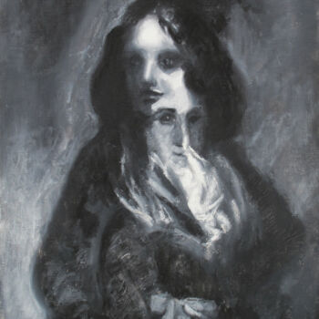 Dessin intitulée "D’après Goya" par David Benayoun, Œuvre d'art originale, Pastel