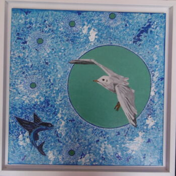 Painting titled "envol" by Brigitte Barcelo, Original Artwork, Acrylic