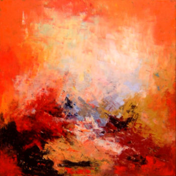 Painting titled "Eruptions - Ref# 59…" by Saroja Van Der Stegen, Original Artwork, Oil
