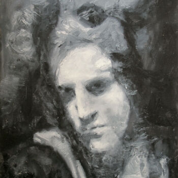Drawing titled "Autoportrait et Rem…" by David Benayoun, Original Artwork, Pastel