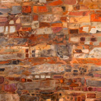 Ζωγραφική με τίτλο ""le-mur-du roy"" από Roche Marie T., Αυθεντικά έργα τέχνης, Λάδι Τοποθετήθηκε στο Ξύλινο φορείο σκελετό