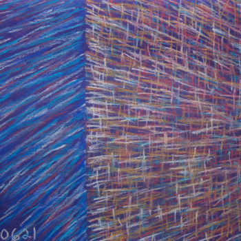 Drawing titled "Blue Tastes Better" by Pertti Matikainen, Original Artwork, Pastel