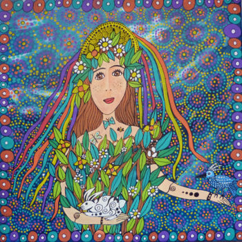 Peinture intitulée "Eostre" par Luna A, Œuvre d'art originale, Acrylique Monté sur Châssis en bois