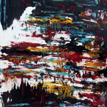 Peinture intitulée "world-tensions-oil-…" par Marianne Charlotte Mylonas-Svikovsky (Marlo), Œuvre d'art originale, Acrylique