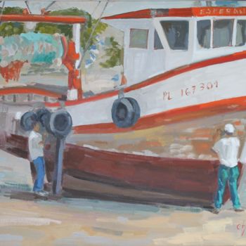 Peinture intitulée "L'Espérance 2 en ca…" par Chéker, Œuvre d'art originale, Huile Monté sur Châssis en bois