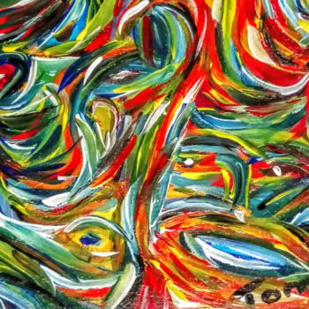 Painting titled "Les êtres sensibles" by Tomy, Original Artwork, Acrylic