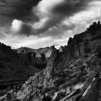 Photography titled ""Smith Rock Fence"" by Michael C Bertsch, Original Artwork