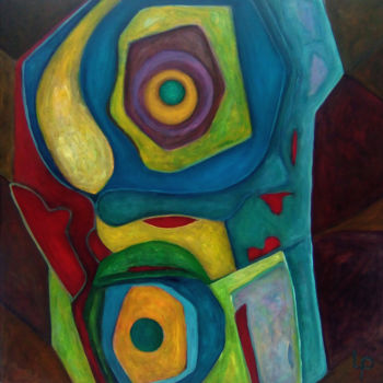 Painting titled "genes-80-x-80-cm.jpg" by Philippe Langaud, Original Artwork, Acrylic