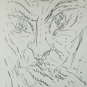 Drawing titled "drawing-with-tired-…" by Pertti Matikainen, Original Artwork, Marker