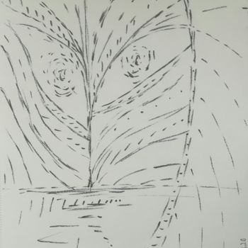 Zeichnungen mit dem Titel "drawing-with-tired-…" von Pertti Matikainen, Original-Kunstwerk, Marker