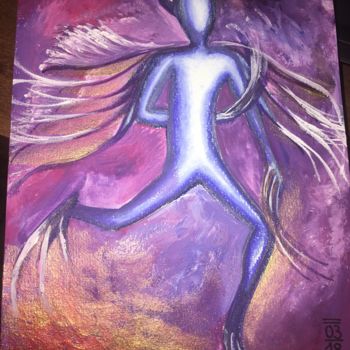 Drawing titled "L’homme-oiseau" by Brigitte Choanier, Original Artwork