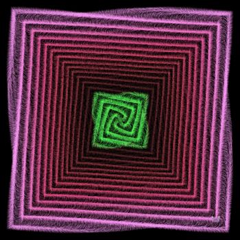 Digital Arts titled "Abstract Pubism 4 (…" by Frédéric Durieu & Nathalie Erin, Original Artwork, 2D Digital Work Mounted on…