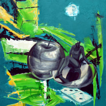 Peinture intitulée "Oasis." par Sergey Lutsenko, Œuvre d'art originale, Huile