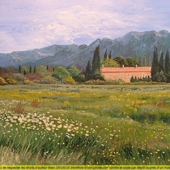 Ζωγραφική με τίτλο "Printemps dans le L…" από Marc Degieux, Αυθεντικά έργα τέχνης, Άλλος