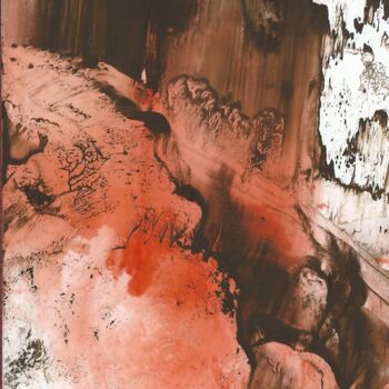 Painting titled "P 2" by Pascale Mougin, Original Artwork, Ink