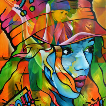 Peinture intitulée "le temps des cigogn…" par Jeannette Guichard-Bunel, Œuvre d'art originale, Huile