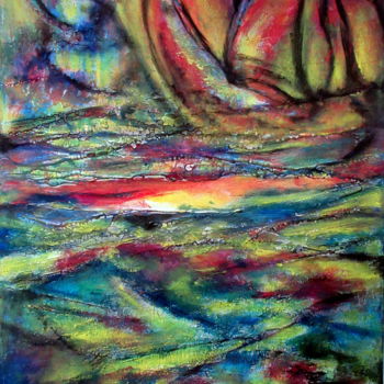 Peinture intitulée "Listening-to-Brahms…" par Marianne Charlotte Mylonas-Svikovsky (Marlo), Œuvre d'art originale, Acrylique