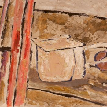 Peinture intitulée "Nature morte avec s…" par Dominique Bertrand, Œuvre d'art originale, Huile