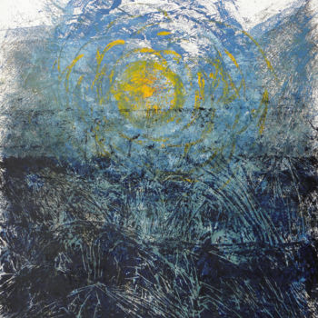 Textile Art titled "nokturn-50x70.jpg" by Maria Janiga, Original Artwork
