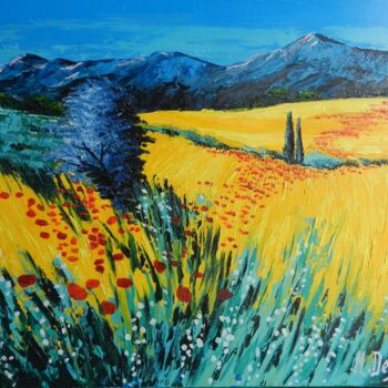 Ζωγραφική με τίτλο "Provence moderne" από Marc Degieux, Αυθεντικά έργα τέχνης, Λάδι