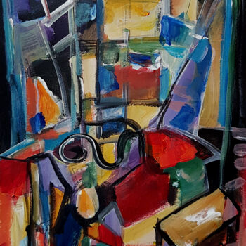 Painting titled "Matin d'avril" by Muriel Cayet, Original Artwork