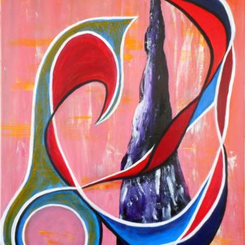 Peinture intitulée "distraction" par David Callahan, Œuvre d'art originale, Acrylique